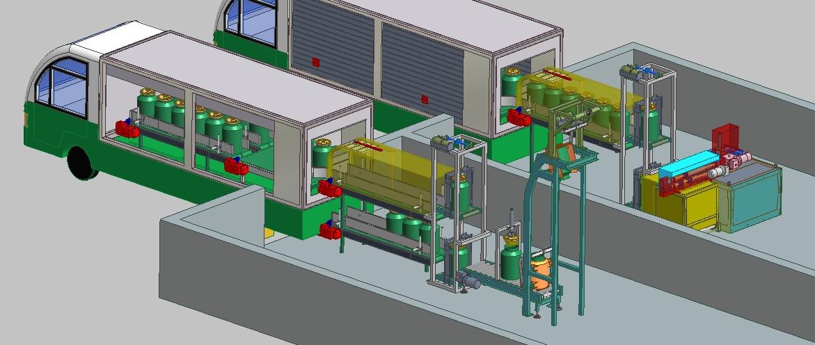 制樣區(qū)樣品自動卸車系統(tǒng)